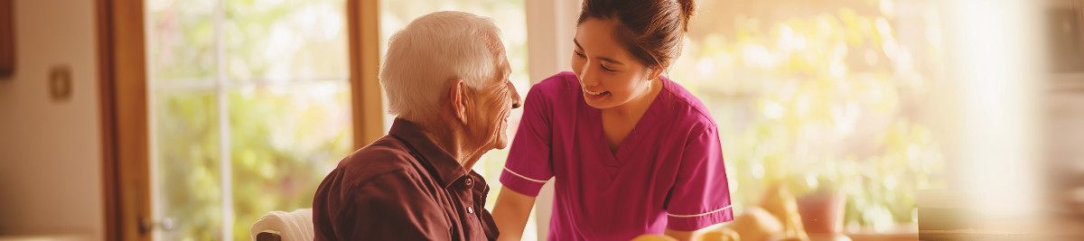 Caregiver providing 24-hour dementia care for senior in Dallas TX