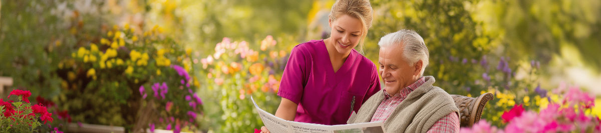 Licensed private duty nurse providing in-home care for senior in Dallas-Fort Worth